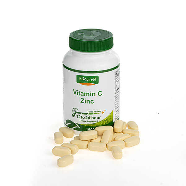 Vitamina C 1000 mg con zinc 15 mg 90 tabletas Tabletas de liberación sostenida