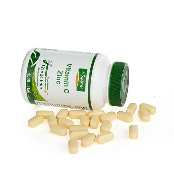 Vitamina C 1500 mg 120 tabletas y zinc 15 mg tabletas de liberación programada